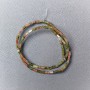 Jasper heliotrope beads, natural stone, rectangular, approx. 2×4 mm, 38 cm long on a thread