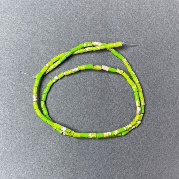 Green Variscite Beads (Pressed) Faceted Cut, 2x4 mm, length 38 cm ± on thread