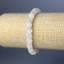 Rock Crystal Bracelet, natural stone, faceted cube beads, diameter 7.5 mm, length 18 cm (stretch)