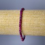 Tourmaline bracelet, natural gemstone, faceted cube, diameter 4 mm, length 18 cm (stretch)
