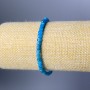 Apatite bracelet with natural stone, faceted cube, diameter 5mm ±, length 18cm (stretch)