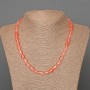Natural chalcedony oval bead necklace, 8x10 mm, length 48 cm