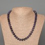 Necklace Aventurine 'Night of Cairo' (synthetic) smooth rondelle, diameter 9x7mm+-, length 50cm+-