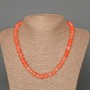 Chalcedony Necklace with Natural Stone, Smooth Rondelle Beads, Diameter 9×7 mm, Length 49 cm