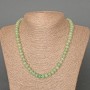 Nephrite necklace, natural stone, smooth rondel, diameter 8x5 mm, length 48 cm