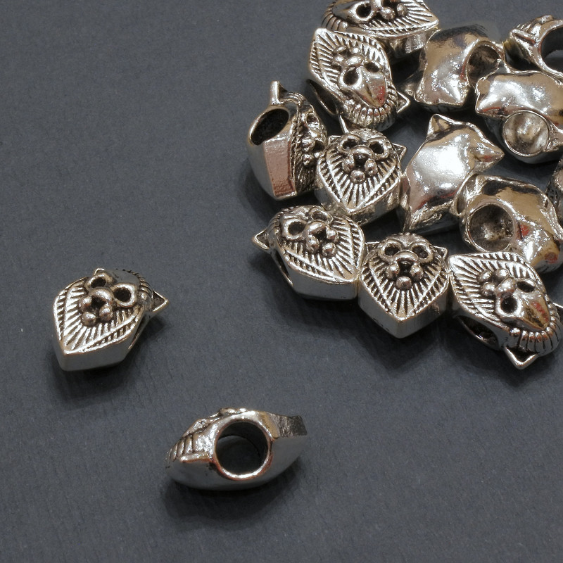 Bead finding 'Lion' Pandora style, diameter 12.5×8 mm, hole diameter 4 mm, packaging 20 g 15 pcs. (+ -)