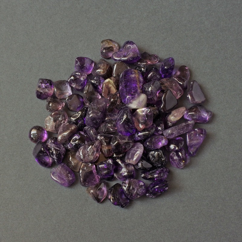 Natural Amethyst Nuggets, Polished, Undrilled, 12–15×10–12 mm ± (per 100 g ±)