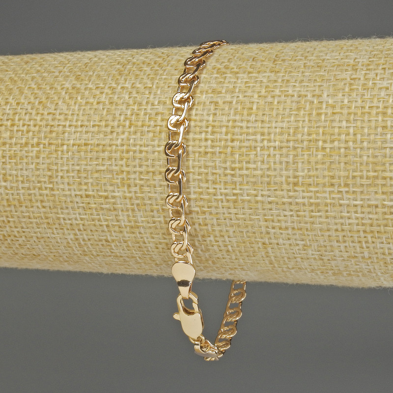 Xuping 18K Gold Plated Bracelet, length 19 cm, thickness 4 mm+