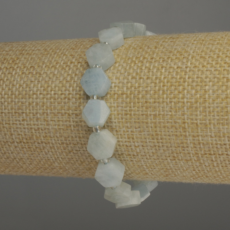 Aquamarine Bracelet 'Honeycomb'