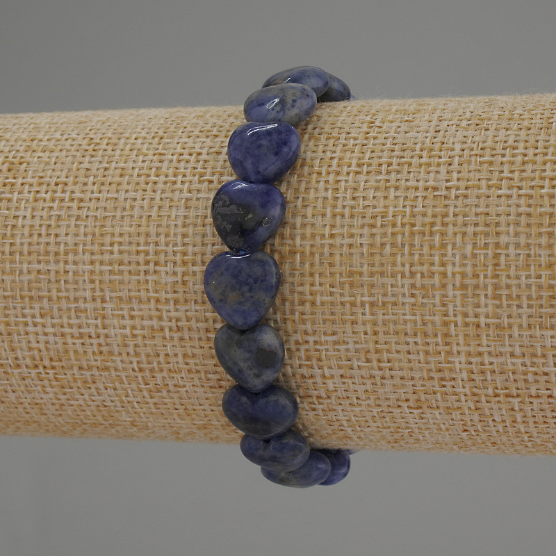 Heart-Shaped Sodalite Bracelet