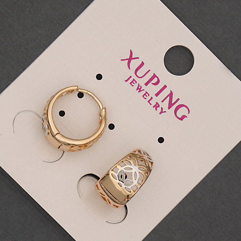Earrings Xuping Gold-Plated 18K and Rhodium 8x14mm+