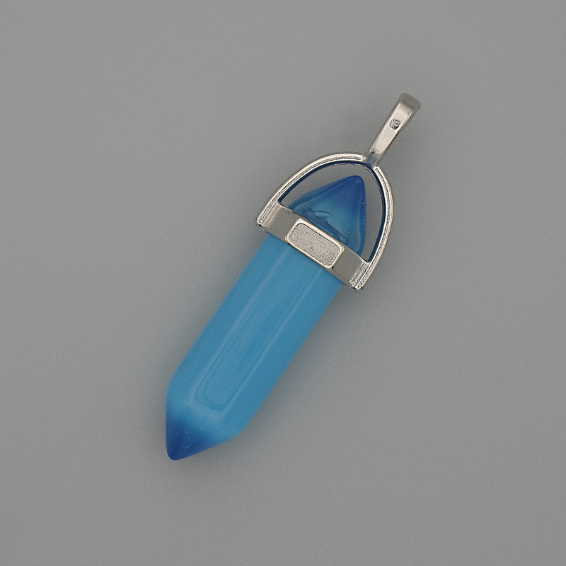 Cat's Eye Pendant hexagonal crystal ball 8x31x41mm+