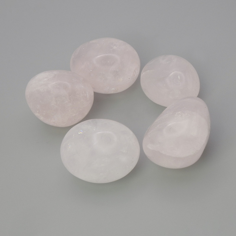 Souvenir Pink Quartz - Tumbled Stones ~ Sizes 20-23×17-20×12-14 mm (±) Packaging 100 g (price per 100 g)