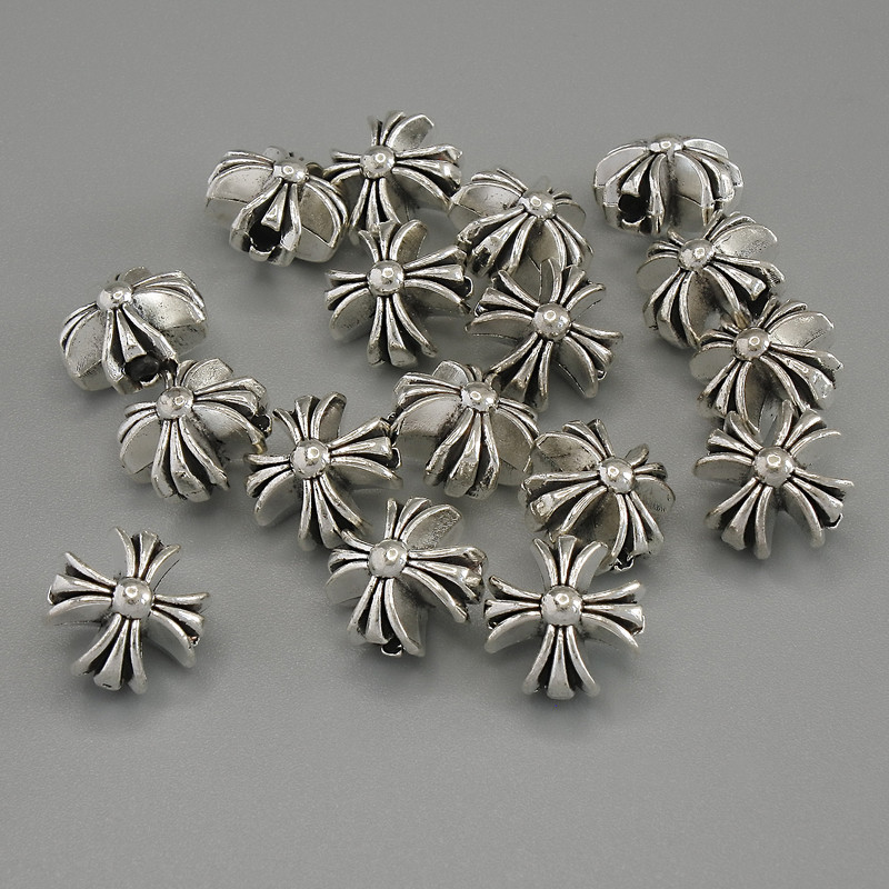 Cross Bead Insert, Silver-Tone