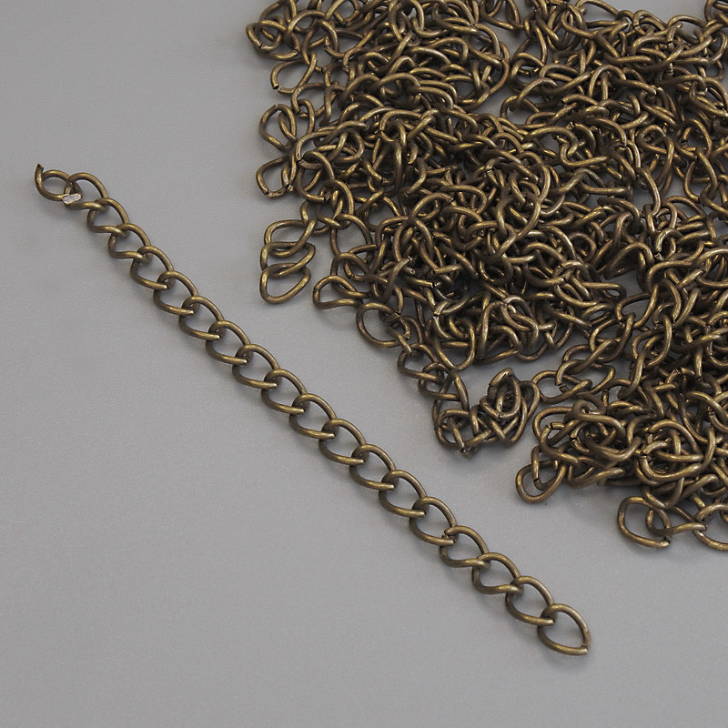 Findings: Additional Extension Chain 7 cm, bronze-colored, faceted (34 g +/-)