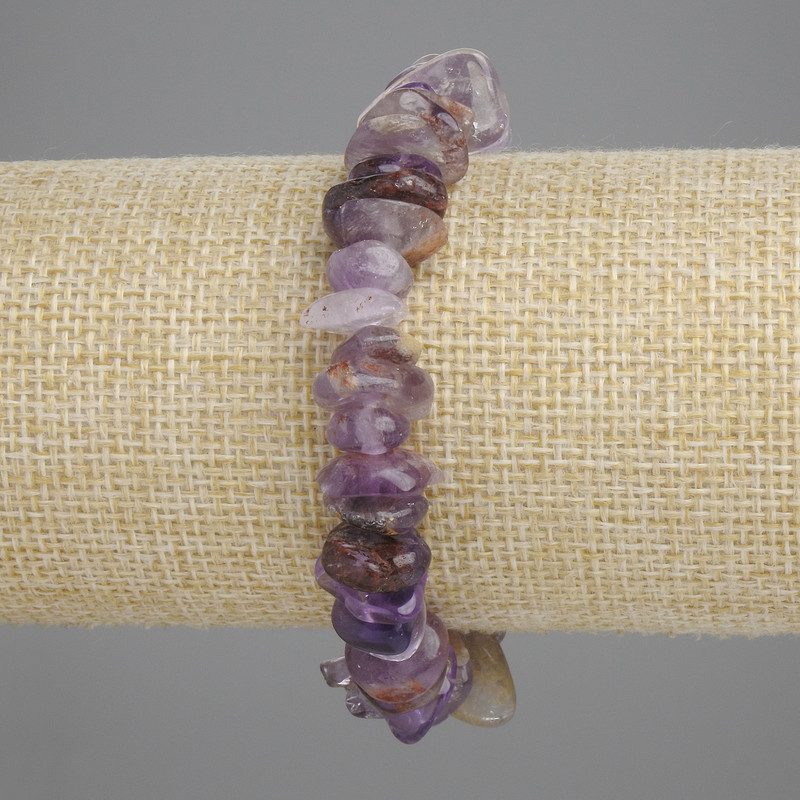 Amethyst Chip Bracelet, diameter 6-9-16×3-6 mm ±, length 18 cm +