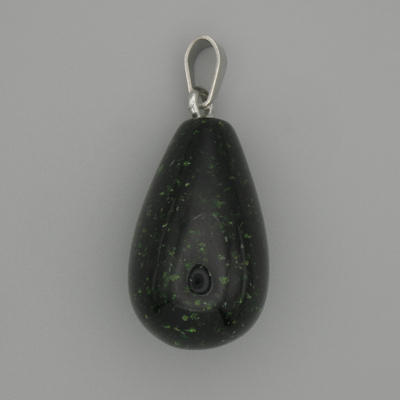 Green Aventurine pendant drop 22x13 mm+-, length 32 mm+-