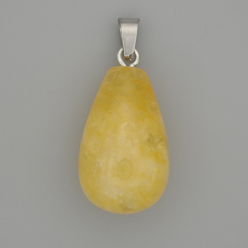 Pendant Citrine teardrop 22x13mm+-, length 32mm+-