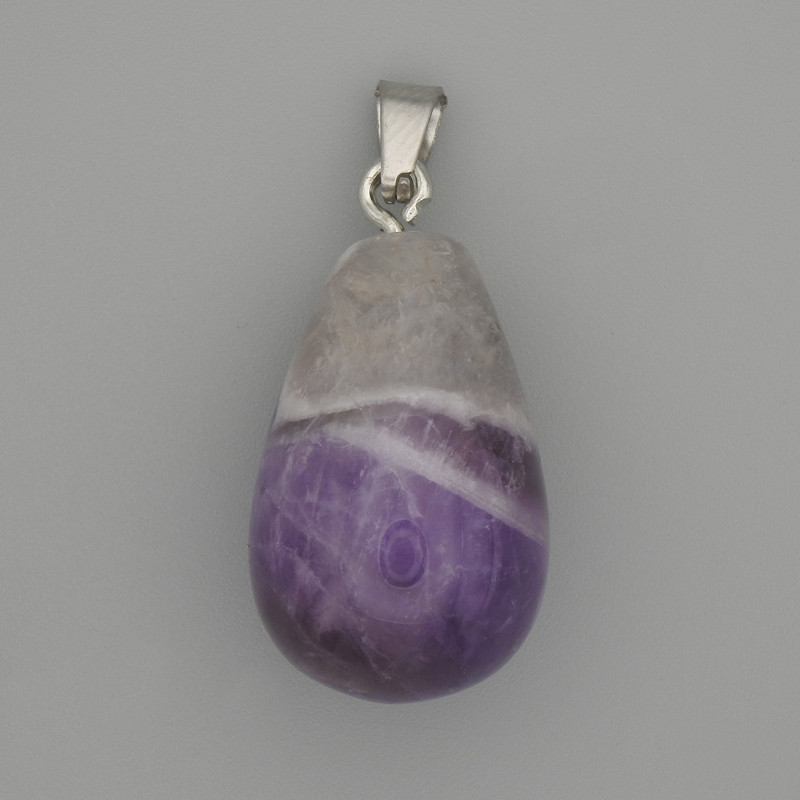 Amethyst pendant raindrop 22x13 mm +-, length 32 mm +-