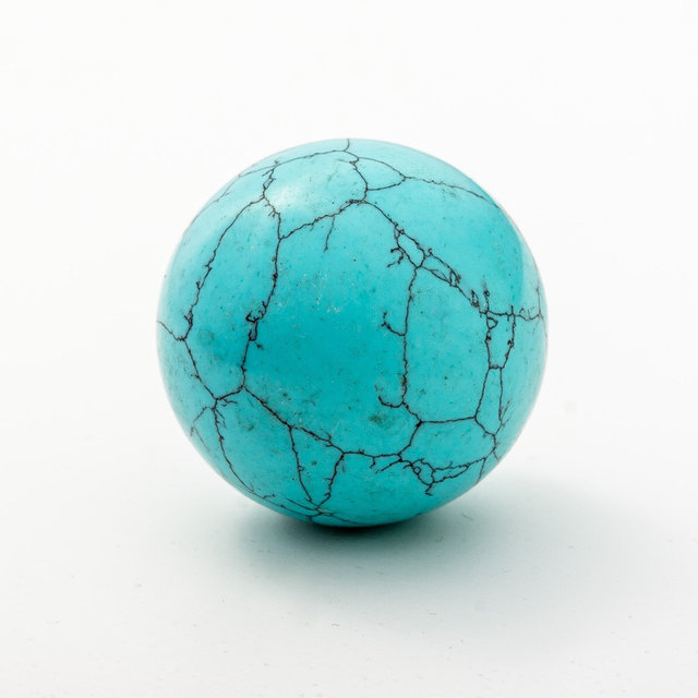 Turquoise Stone Souvenir Ball (Pressed), Diameter 5 cm