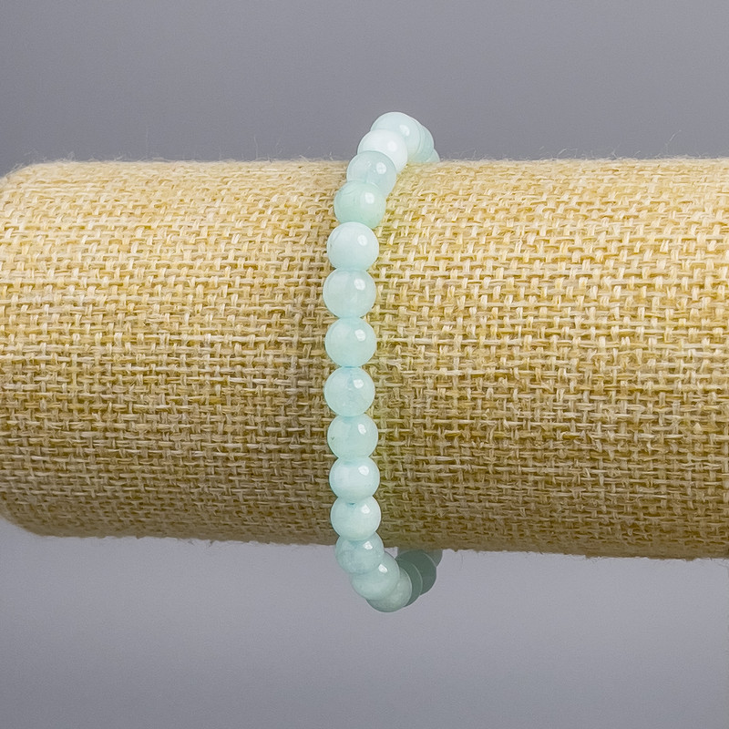 Larimar Bracelet with Smooth Beads 6mm